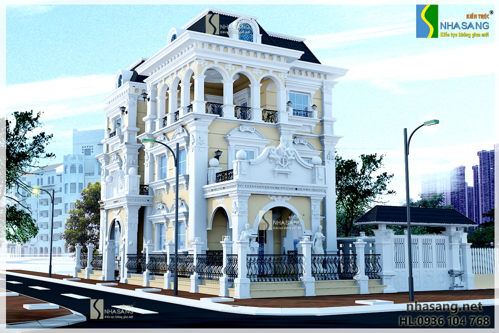 mẫu thiết kế biệt thự kiểu pháp 2-3 - 4 tầng đẹp